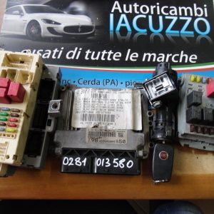 KIT BODY COMPUTER BLOCCHETTO ACCENSIONE CHIAVE CENTRALINA 0281013580 FIAT BRAVO